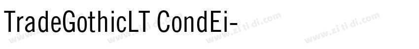 TradeGothicLT CondEi字体转换